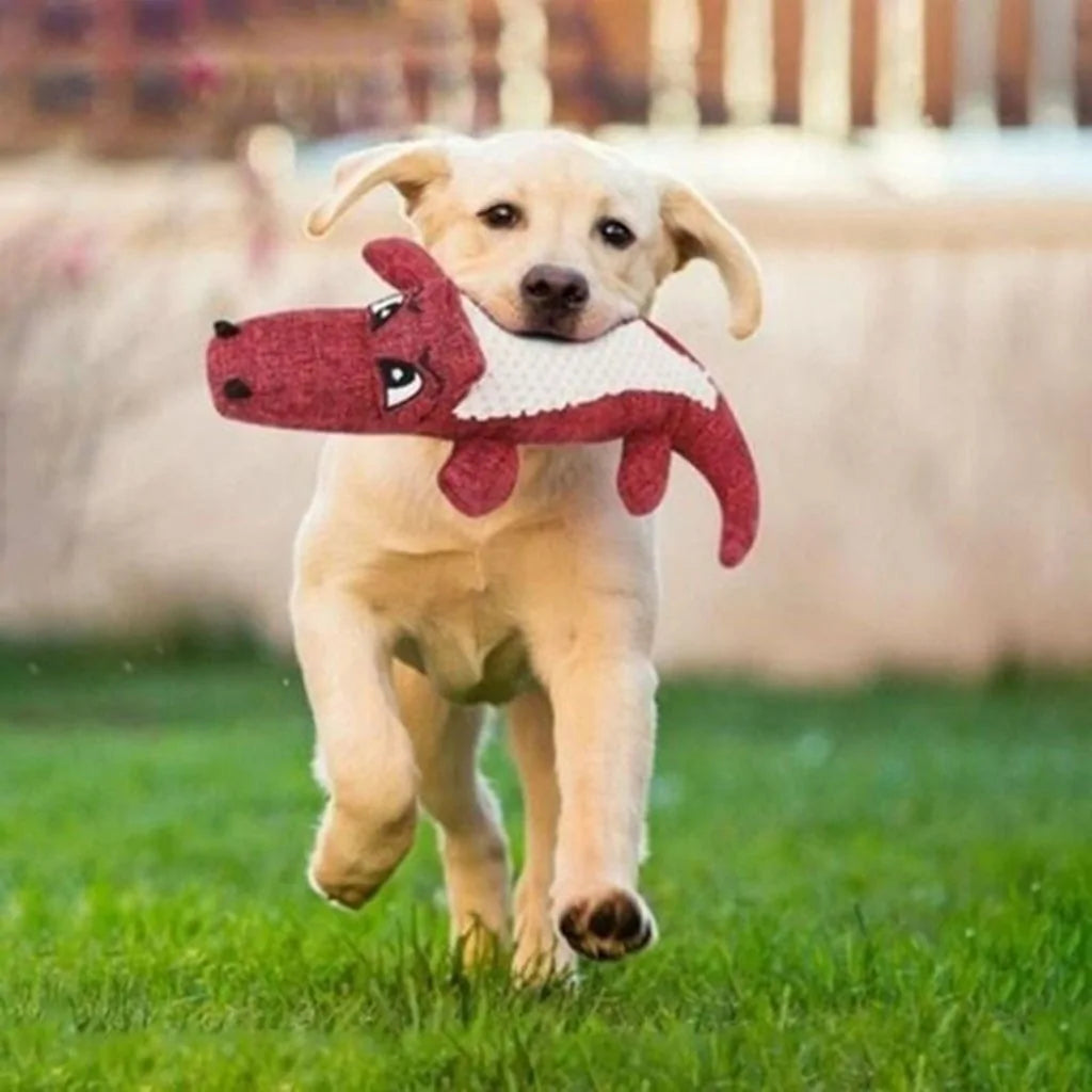 Linen Plush Crocodile Dog Toy