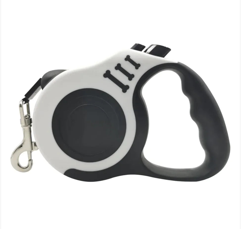 Retractable Leash with Bone Print